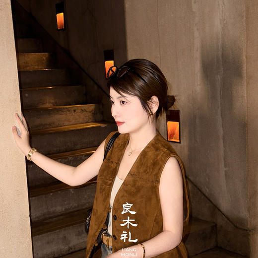 【预售7天】良木礼进口山羊皮马甲（Q2592448） 商品图1