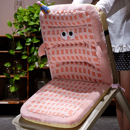 自然醒小怪兽羊羔绒横条连体坐垫QYL 商品图11