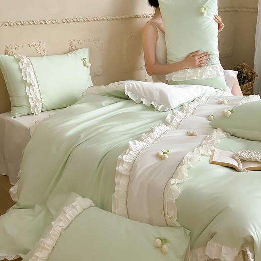 自然醒全棉水洗棉四件套-铃兰花AN 商品图8