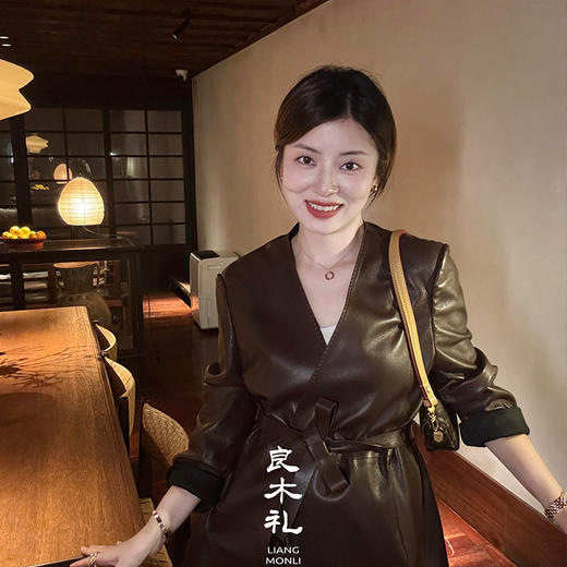 【预售7天】良木礼山羊鹿纹皮衣（腰带）（Q259110） 商品图2