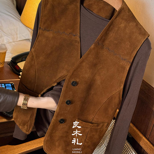 【预售7天】良木礼进口山羊皮马甲（Q2592448） 商品图4