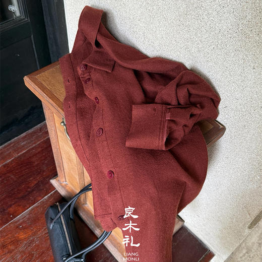 良木礼羊毛交叉衬衣（Q259122） 商品图5