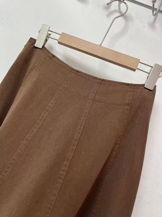 【秋新品】（品质款）5356咖色100%棉牛仔半裙半裙-喜出 商品图2