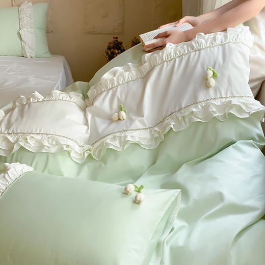 自然醒全棉水洗棉四件套-铃兰花AN 商品图13