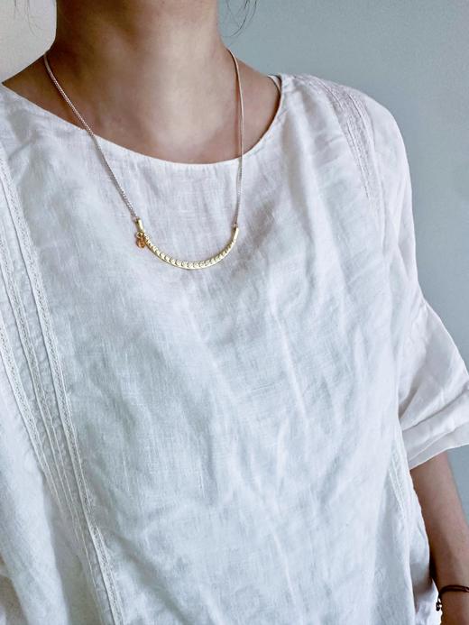 SpoiledBrat Jewelry月亮在微笑系列 | 银包金锆石项链 商品图2