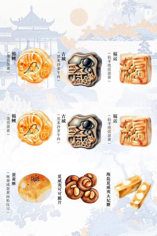 广式月饼·點心·青花瓷中秋礼盒 商品图1