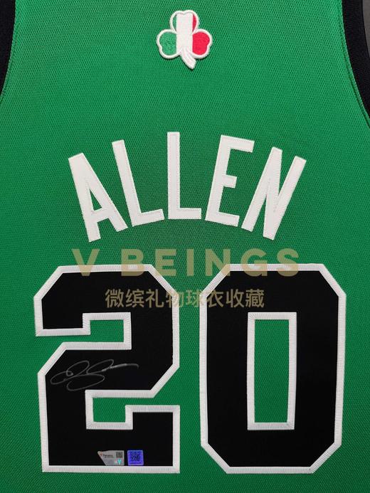 收藏系列 雷阿伦 绿军20号绿色 球员版 亲笔签名球衣 商品图2