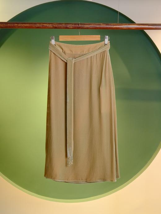 荷言HEYEN 春愁 真丝丝绒手工串珠一片式半裙高级定制 商品图4