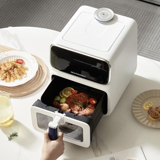 SCHNEIDER施耐德蒸烤空气炸锅 大容量薯条机披萨机可视化烤箱炸鸡锅可预约SWK-XZL02 5.5L 商品图2