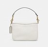COACH蔻驰 Cassie 19 C扣翻盖 鹅卵石纹皮革 邮差包手提单肩斜挎包 小号 女款 白色 商品缩略图2