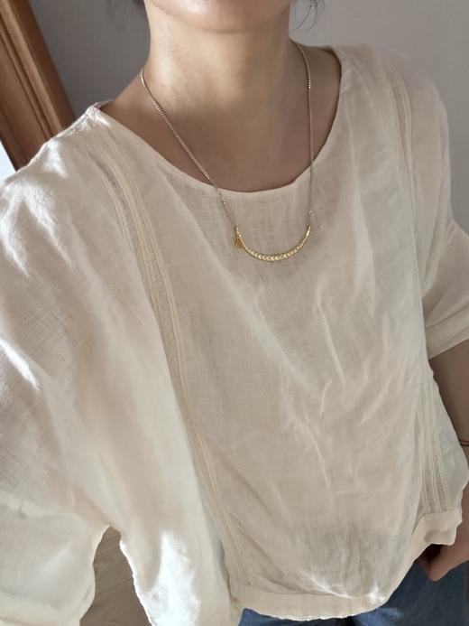 SpoiledBrat Jewelry月亮在微笑系列 | 银包金锆石项链 商品图1