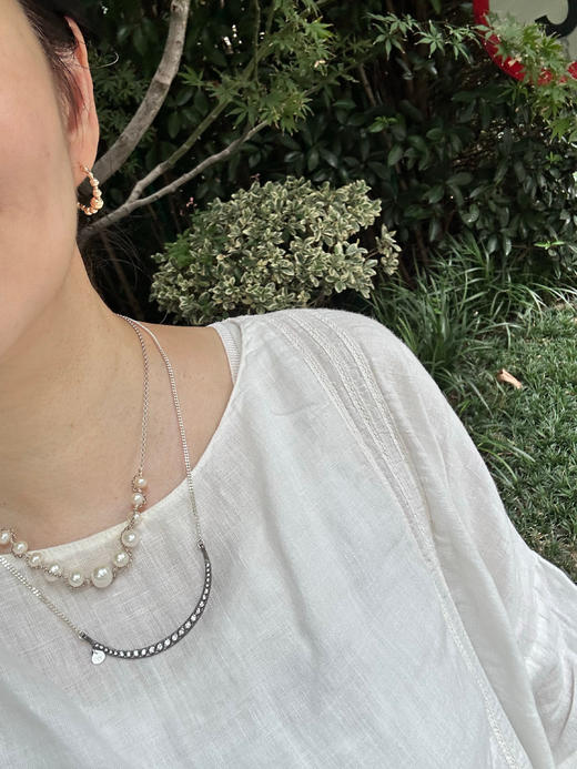 SpoiledBrat Jewelry月亮在微笑系列 | 纯银锆石项链 商品图4