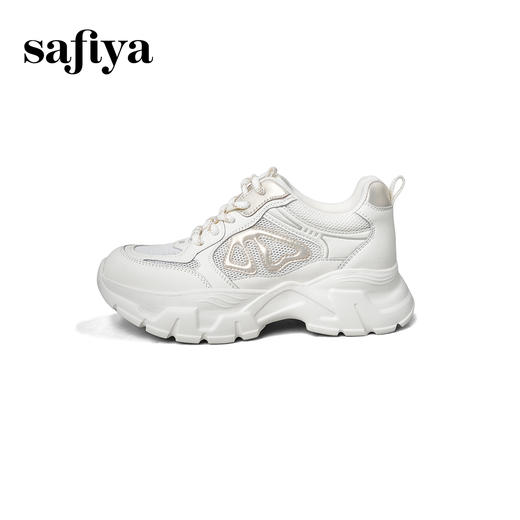 Safiya/索菲娅2025时尚百搭显脚小厚底增高网面透气休闲老爹鞋SFD3112421 商品图8