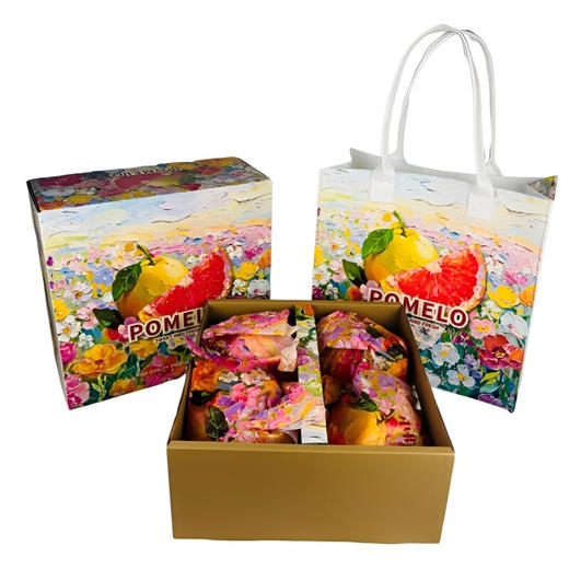 油画高端红柚礼盒（4枚装） 商品图0