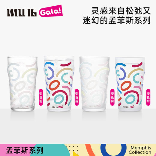 MU16孟菲斯系列啤酒杯扎啤杯子大容量水晶玻璃酒杯冷饮水杯可变色（都灵*2 米兰*2） 商品图0