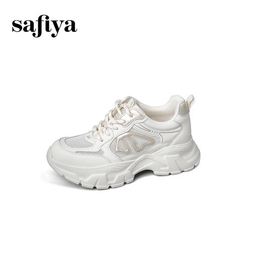 Safiya/索菲娅2025时尚百搭显脚小厚底增高网面透气休闲老爹鞋SFD3112421 商品图1