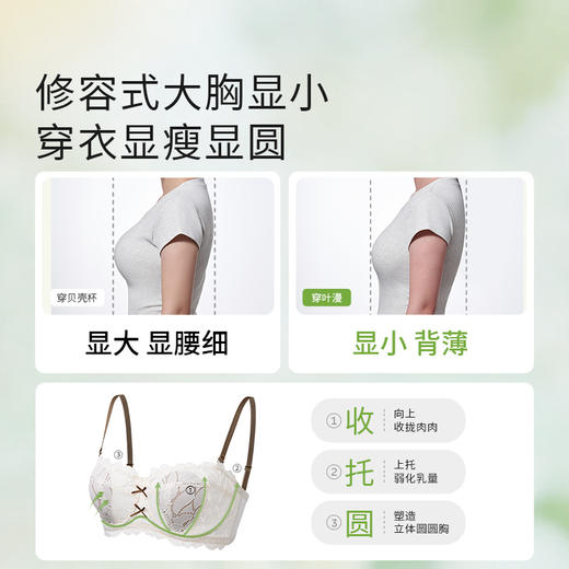 【积分兑换】奶糖派大胸显小圆圆杯叶漫2.0兔耳杯超薄内衣女 商品图3