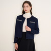 EITIE爱特爱优雅通勤小香风气质圆领深蓝色短外套秋冬新款D2503901 商品缩略图2