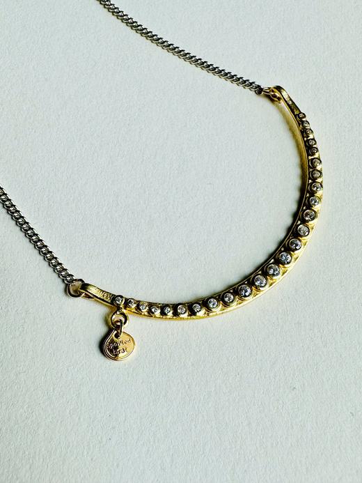 SpoiledBrat Jewelry月亮在微笑系列 | 银包金锆石项链 商品图3