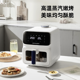 SCHNEIDER施耐德蒸烤空气炸锅 大容量薯条机披萨机可视化烤箱炸鸡锅可预约SWK-XZL02 5.5L