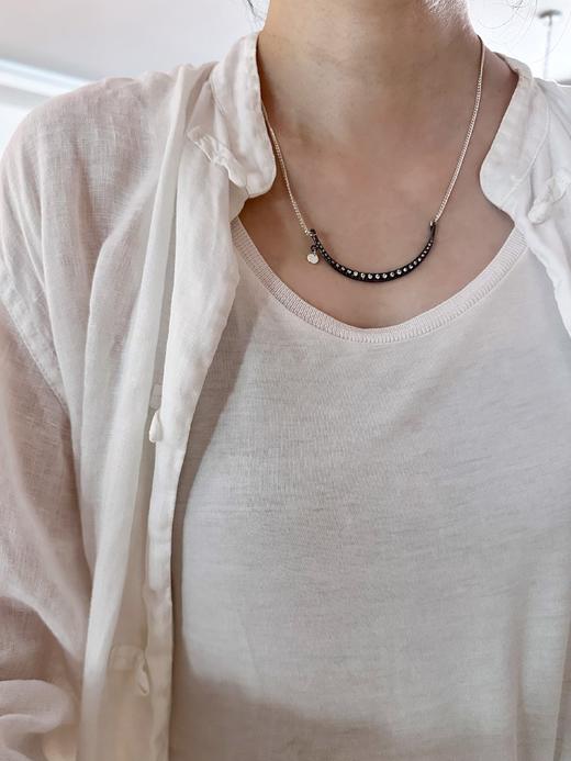 SpoiledBrat Jewelry月亮在微笑系列 | 纯银锆石项链 商品图1