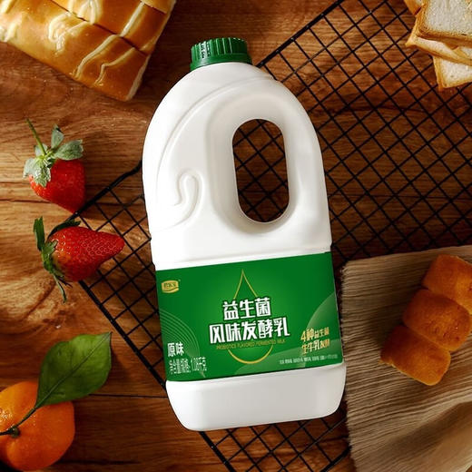 DH 君乐宝益生菌酸奶大桶装低温酸奶活性风味发酵乳原味大瓶益生菌桶 1080g 商品图4