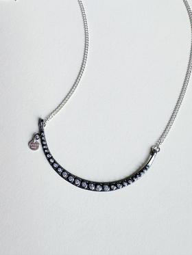 SpoiledBrat Jewelry月亮在微笑系列 | 纯银锆石项链