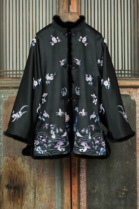 盛唐牡丹盛奢系列 | 一年景手绣水貂棉外套