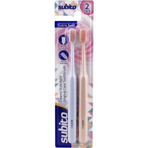 舒比拓奶油风灵动护龈牙刷2支 商品图0