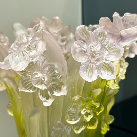 佛罗端斯山茶花水仙花小珊瑚琉璃花瓶 商品图7