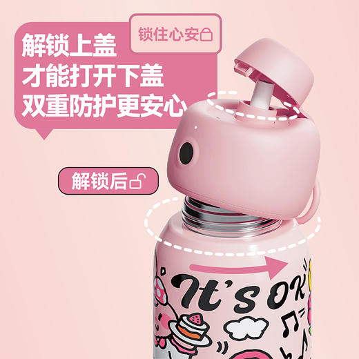 A-Toins-兔音子智能指纹保温杯316不锈钢550ml 商品图3