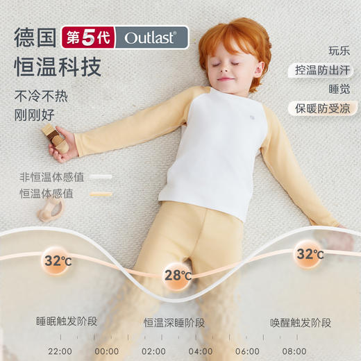 【 79元秒杀套装】 2025秋冬新品  ibaby×outlast太空科技恒温秋冬针织拼色长袖长裤家居服套装 商品图1
