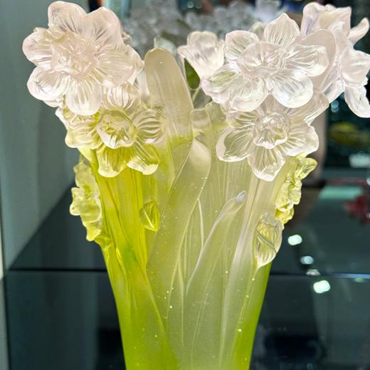 佛罗端斯山茶花水仙花小珊瑚琉璃花瓶 商品图4