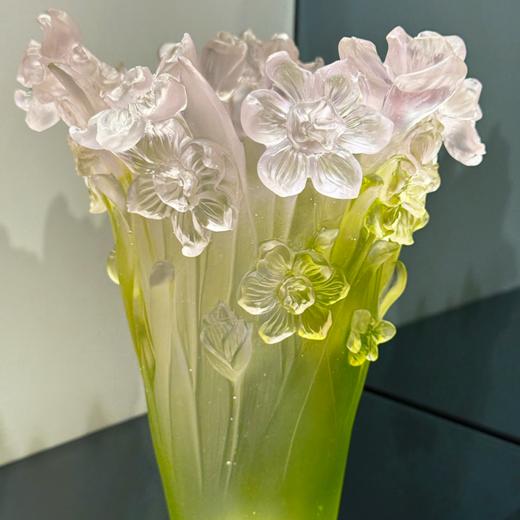 佛罗端斯山茶花水仙花小珊瑚琉璃花瓶 商品图5