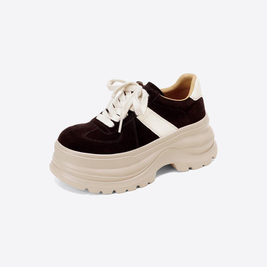 Westory2025年秋季厚底撞色休闲鞋系带运动板鞋深口单鞋W25CM76811 商品图10