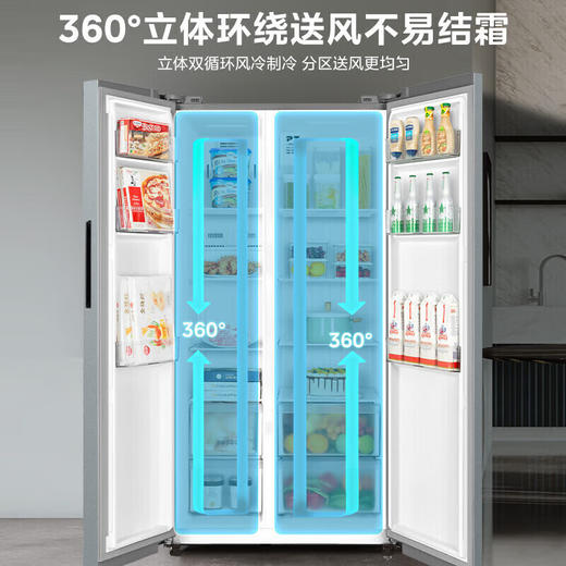 美的冰箱 BCD-570WKPM(E) 570升双开门对开门家用冰箱 一级能效 变频节能 风冷无霜 商品图6
