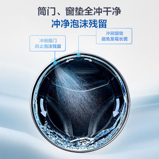 海尔（Haier）洗衣机10公斤滚筒全自动家用大容量超薄嵌入式一级能效1.1高洗净比家用XQG100-507S 商品图7