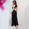醋酸盘扣无袖掐腰露背侧开叉长裙 G240377 商品缩略图2