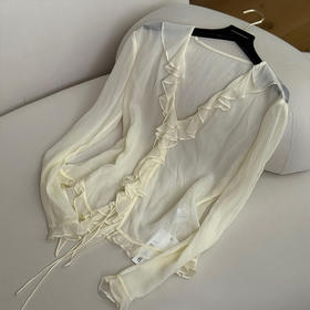 【预售7天】良木礼荷叶领衬衫（Q259154）