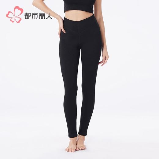 都市丽人打底裤女士保暖裤雅赛尔复合绒多层厚九分女裤LLH4E1 商品图1