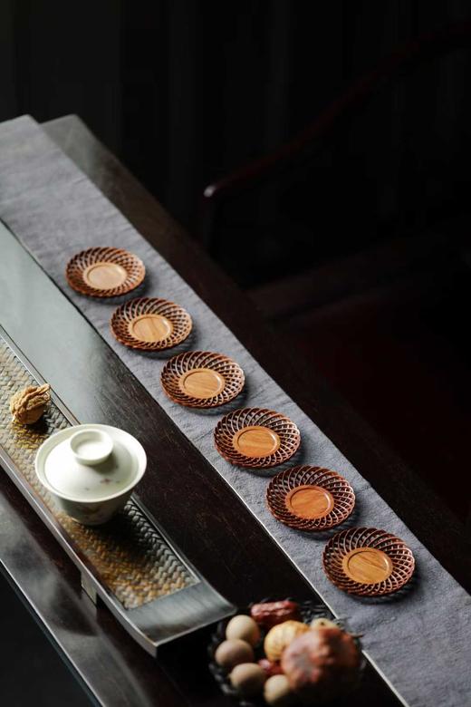 镂空编织纹·非洲酸枝杯垫 商品图7