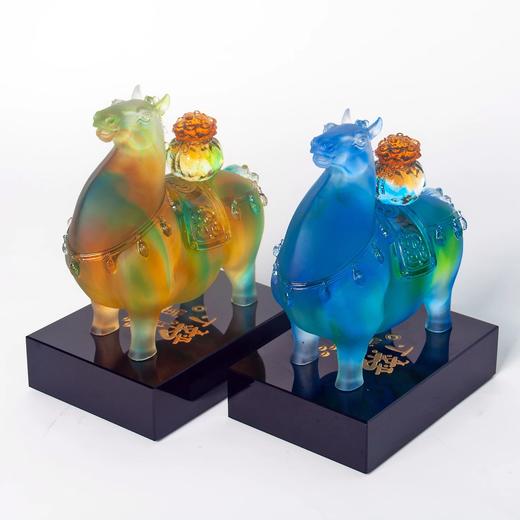 佛罗端斯马上有钱琥珀色琉璃摆件 商品图1