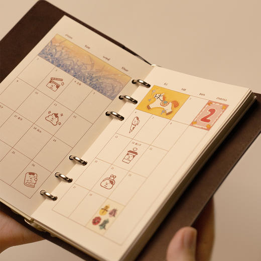 小方堂 如期2026活页内页月历 A7M5A6per手帐账 商品图1