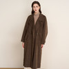 EITIE爱特爱宽松慵懒感深棕色时尚保暖羊毛呢大衣冬季新款D2514913 商品缩略图2
