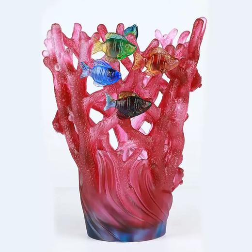 佛罗端斯小珊瑚琉璃花瓶 商品图3