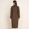 EITIE爱特爱宽松慵懒感深棕色时尚保暖羊毛呢大衣冬季新款D2514913 商品缩略图4