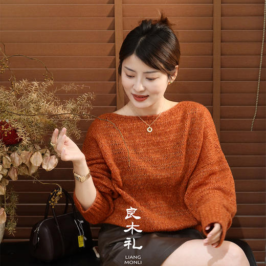 良木礼山羊绒一字领套衫（Q2584517） 商品图3