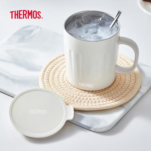 膳魔师白色不锈钢保温杯把手杯泡茶杯520ml 商品图3