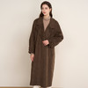 EITIE爱特爱宽松慵懒感深棕色时尚保暖羊毛呢大衣冬季新款D2514913 商品缩略图3