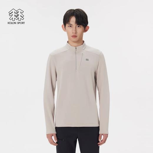 KL秋冬新款男士华夫格内里抓绒面料半拉链吸湿 排汗抗菌长袖T恤 商品图6